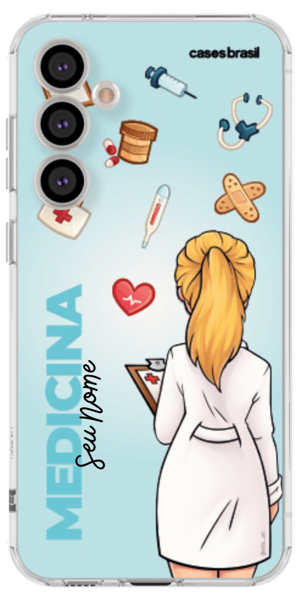 Capinha para celular Medicina - Boneca Profissão Com Fundo