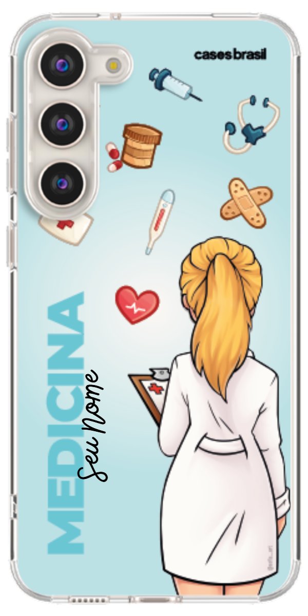 Capinha para celular Medicina - Boneca Profissão Com Fundo