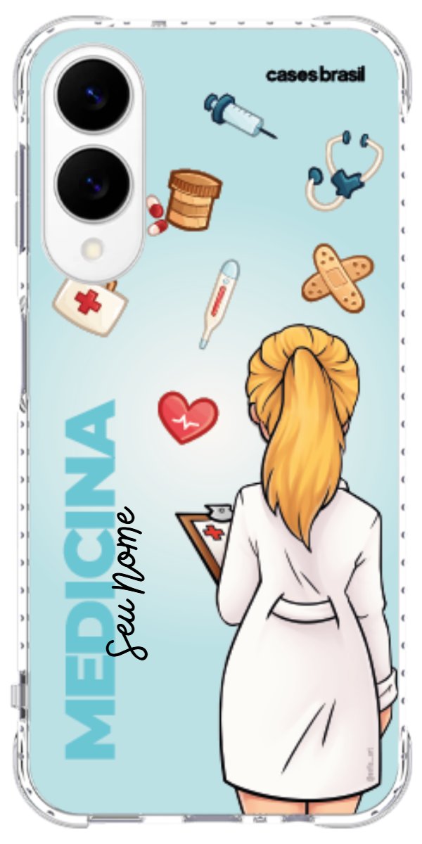 Capinha para celular Medicina - Boneca Profissão Com Fundo