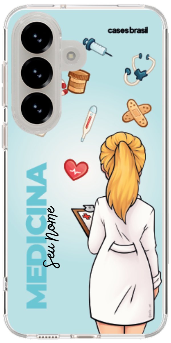 Capinha para celular Medicina - Boneca Profissão Com Fundo