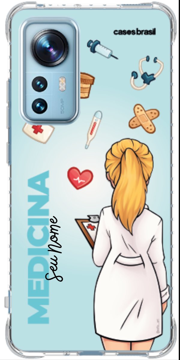Capinha para celular Medicina - Boneca Profissão Com Fundo
