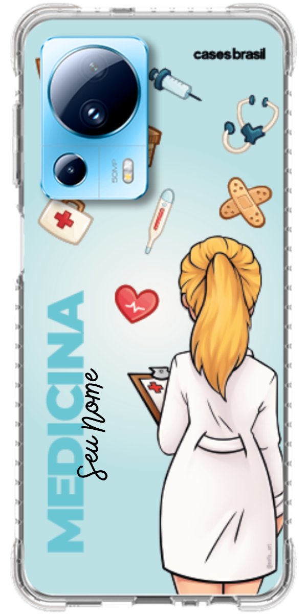Capinha para celular Medicina - Boneca Profissão Com Fundo