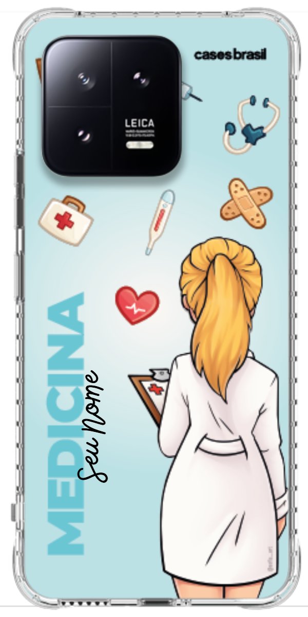 Capinha para celular Medicina - Boneca Profissão Com Fundo