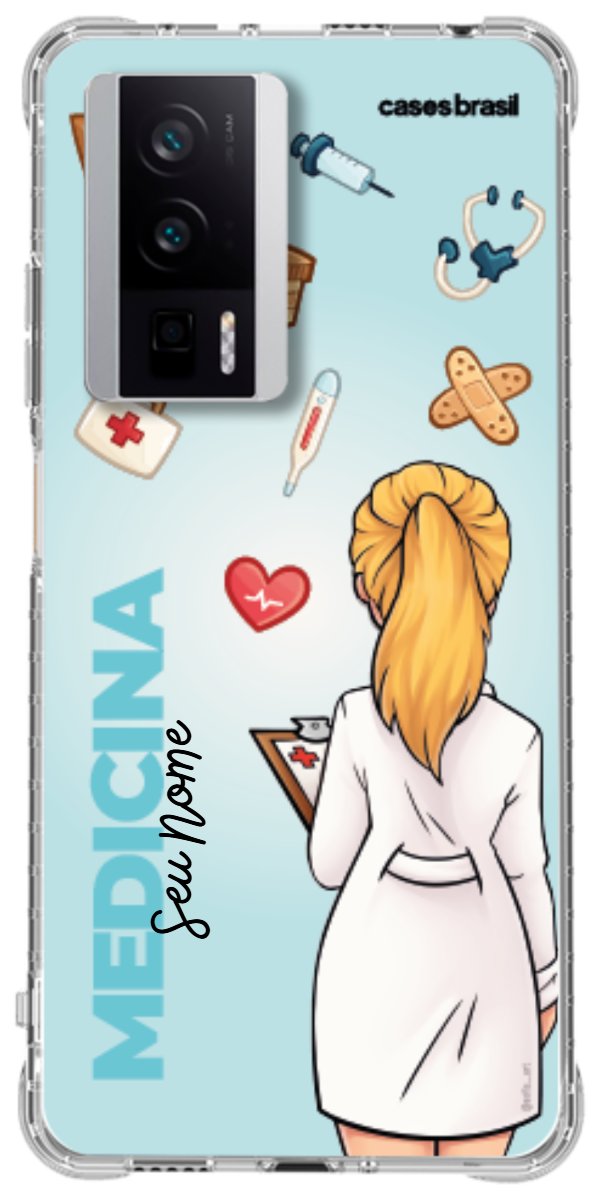 Capinha para celular Medicina - Boneca Profissão Com Fundo