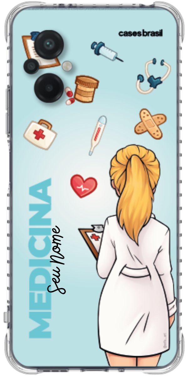 Capinha para celular Medicina - Boneca Profissão Com Fundo