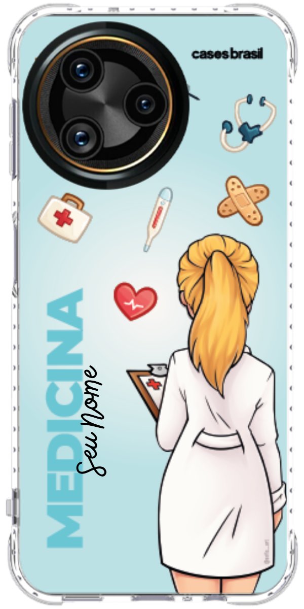 Capinha para celular Medicina - Boneca Profissão Com Fundo