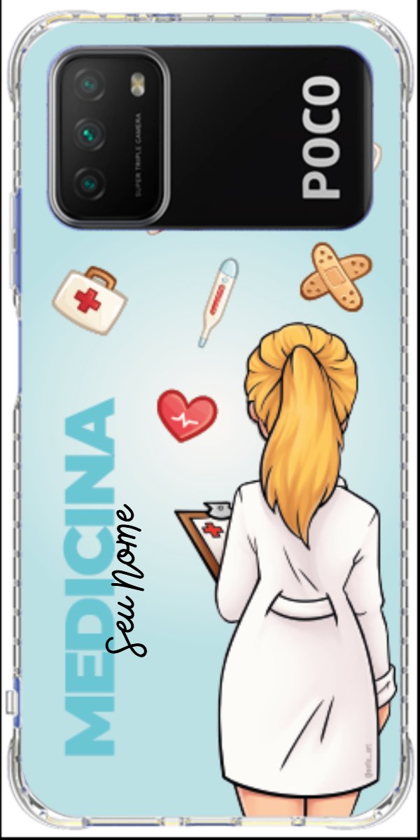 Capinha para celular Medicina - Boneca Profissão Com Fundo