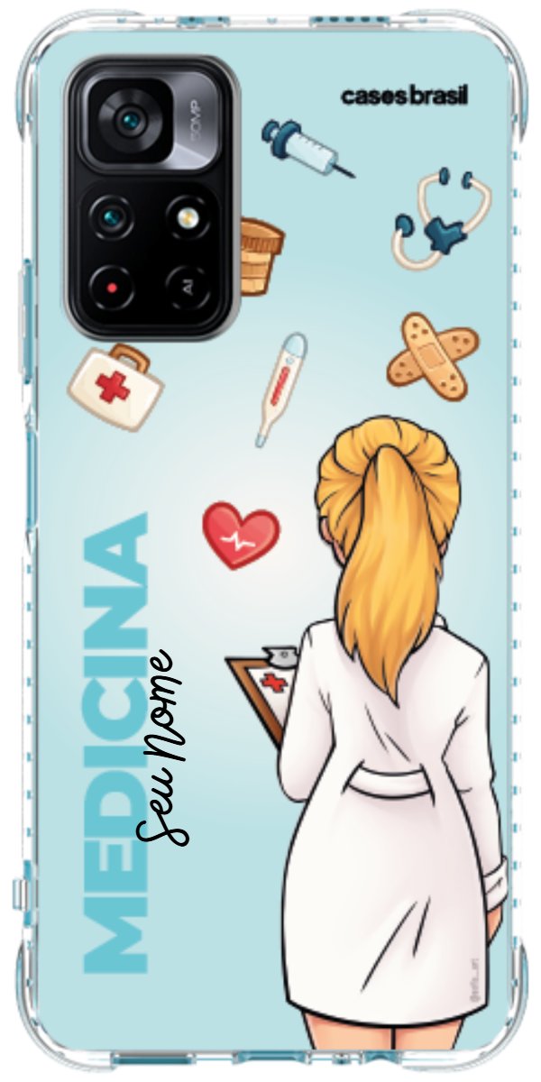 Capinha para celular Medicina - Boneca Profissão Com Fundo