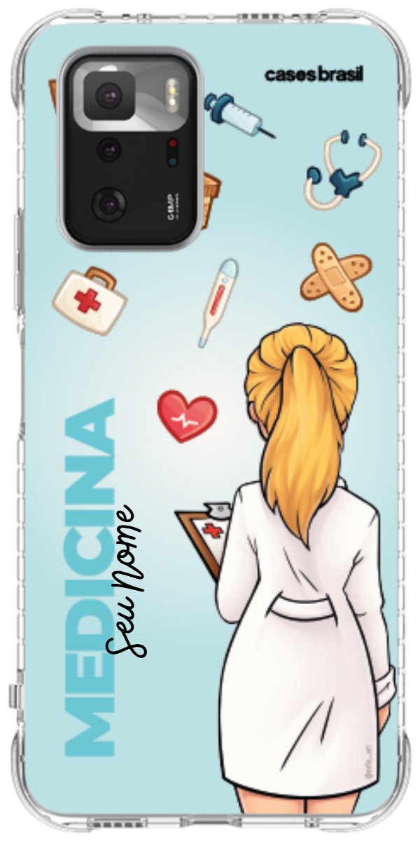 Capinha para celular Medicina - Boneca Profissão Com Fundo
