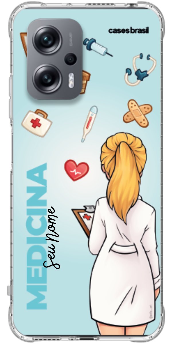 Capinha para celular Medicina - Boneca Profissão Com Fundo