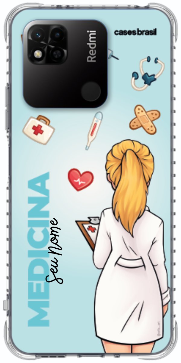 Capinha para celular Medicina - Boneca Profissão Com Fundo