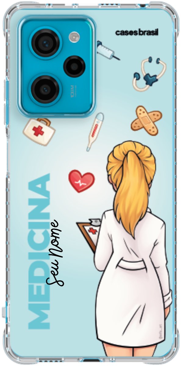 Capinha para celular Medicina - Boneca Profissão Com Fundo