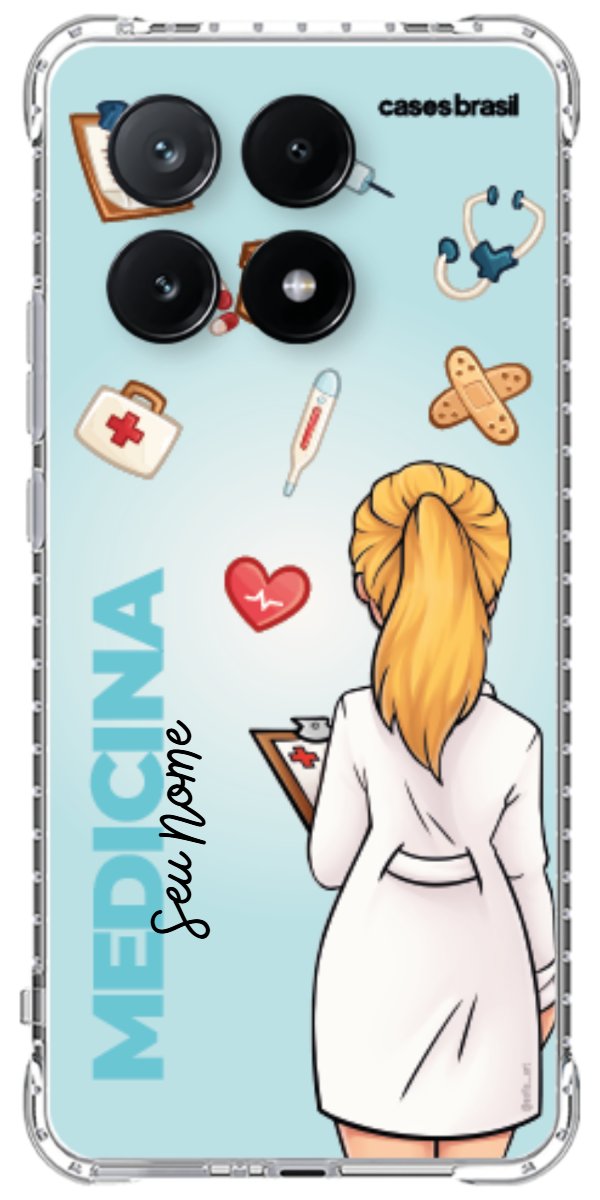 Capinha para celular Medicina - Boneca Profissão Com Fundo