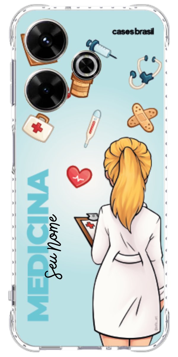 Capinha para celular Medicina - Boneca Profissão Com Fundo
