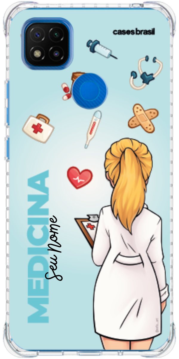 Capinha para celular Medicina - Boneca Profissão Com Fundo