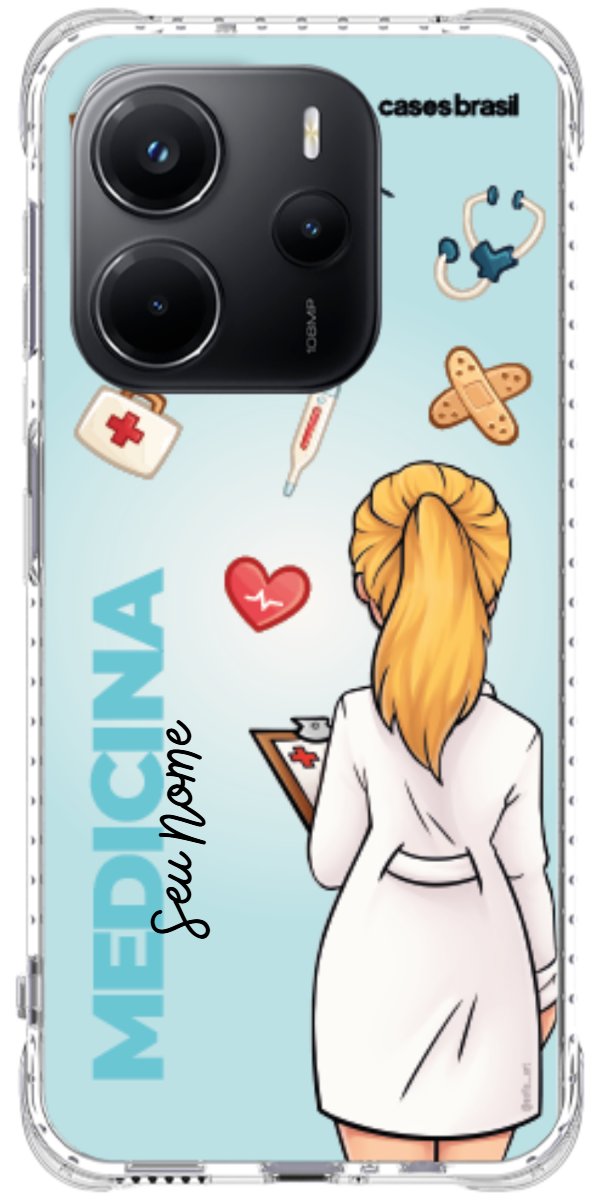 Capinha para celular Medicina - Boneca Profissão Com Fundo