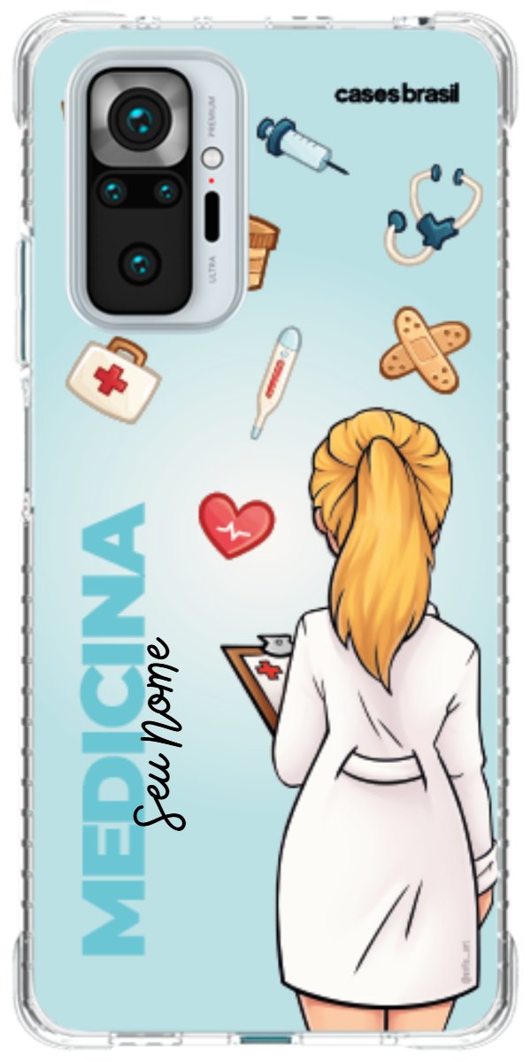 Capinha para celular Medicina - Boneca Profissão Com Fundo