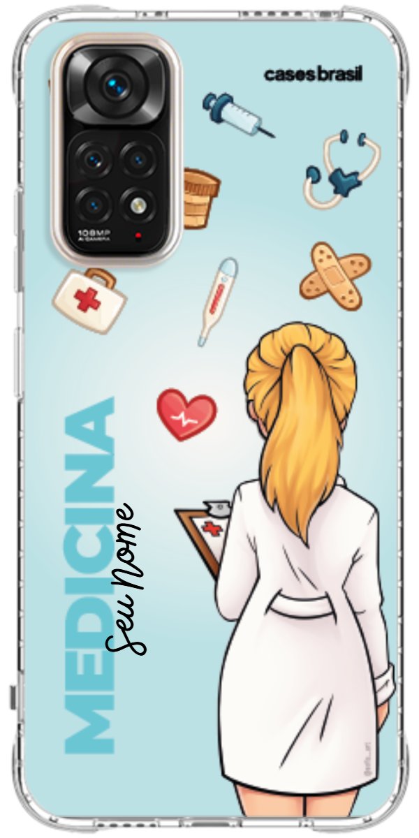 Capinha para celular Medicina - Boneca Profissão Com Fundo