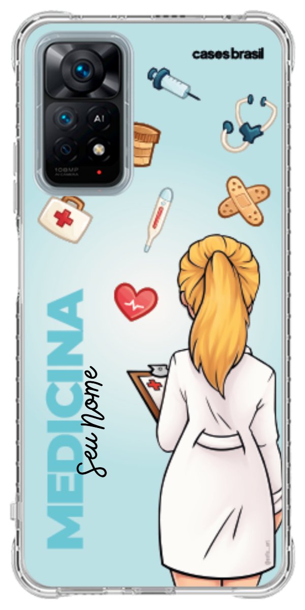 Capinha para celular Medicina - Boneca Profissão Com Fundo