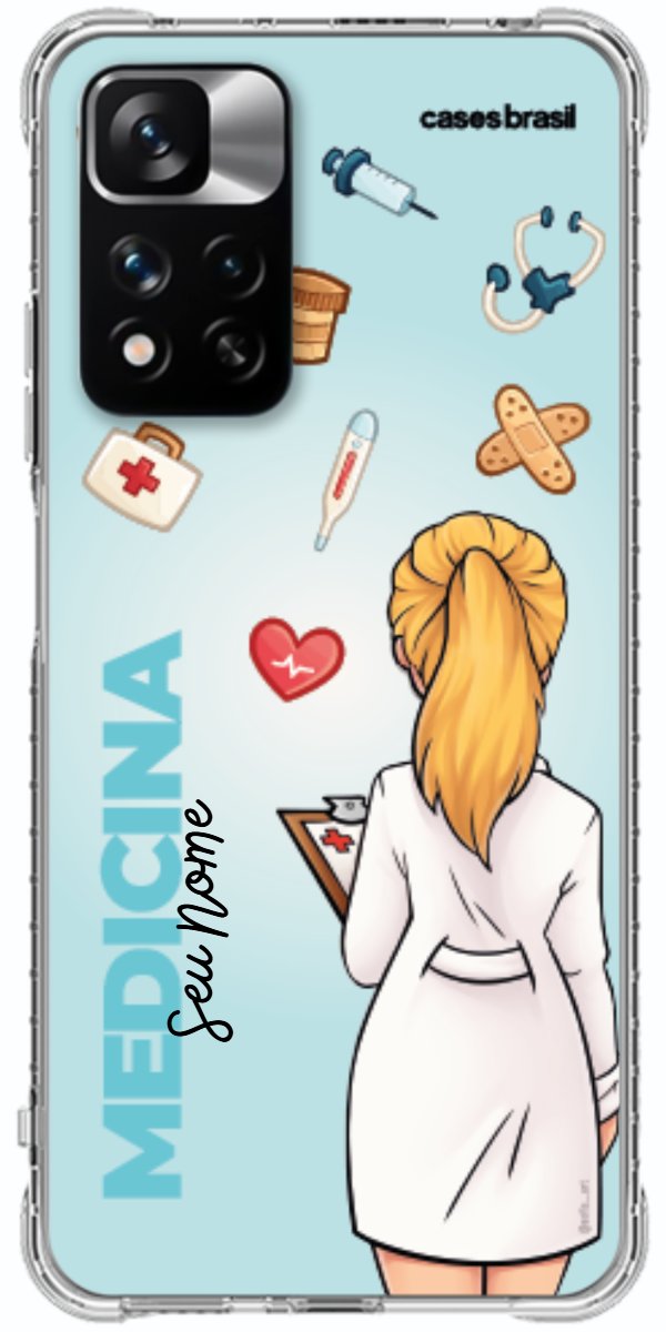 Capinha para celular Medicina - Boneca Profissão Com Fundo