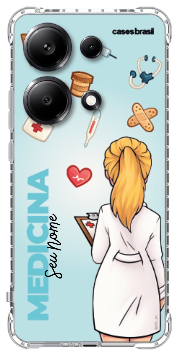 Capinha para celular Medicina - Boneca Profissão Com Fundo