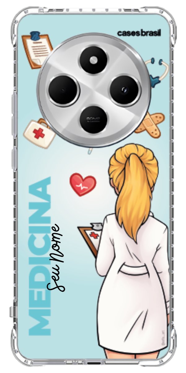 Capinha para celular Medicina - Boneca Profissão Com Fundo