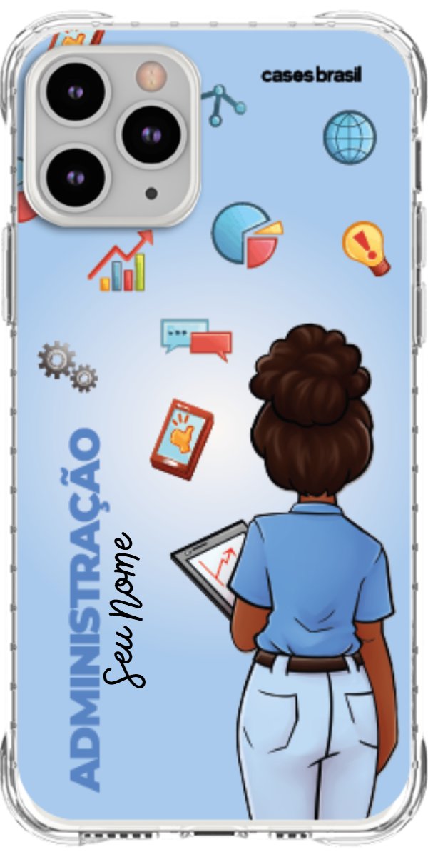 Capinha para celular Administração - Boneca Profissão Com Fundo