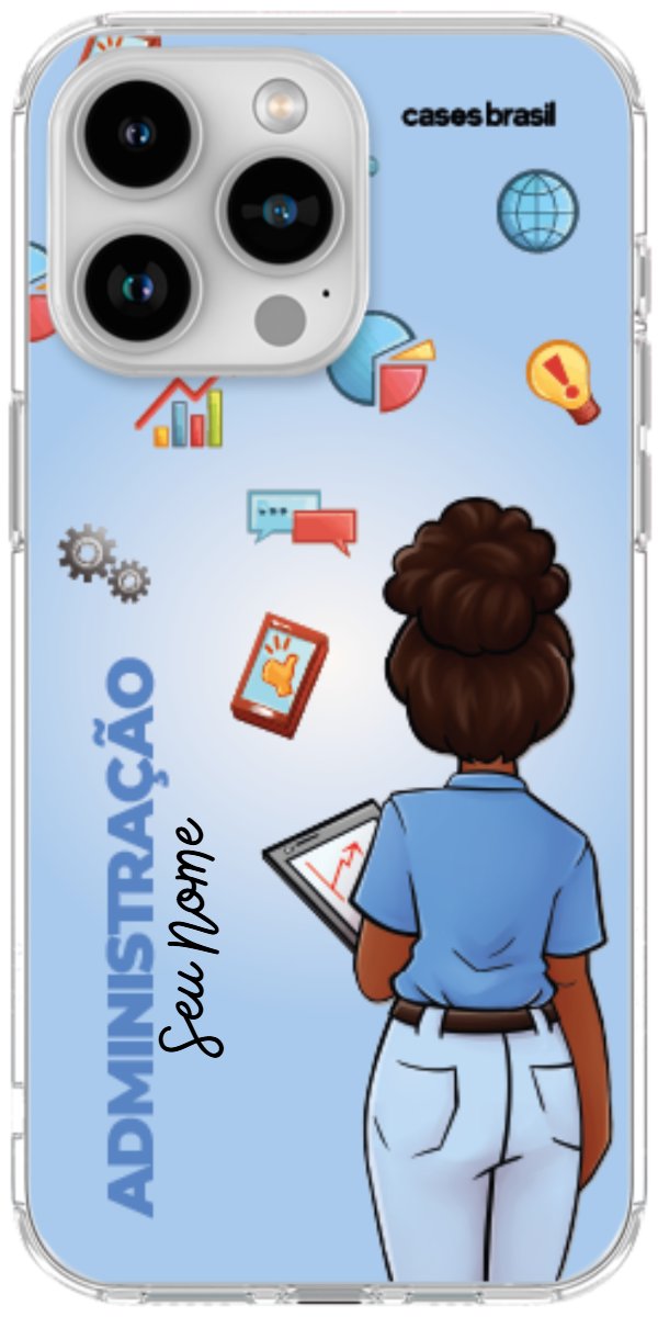 Capinha para celular Administração - Boneca Profissão Com Fundo