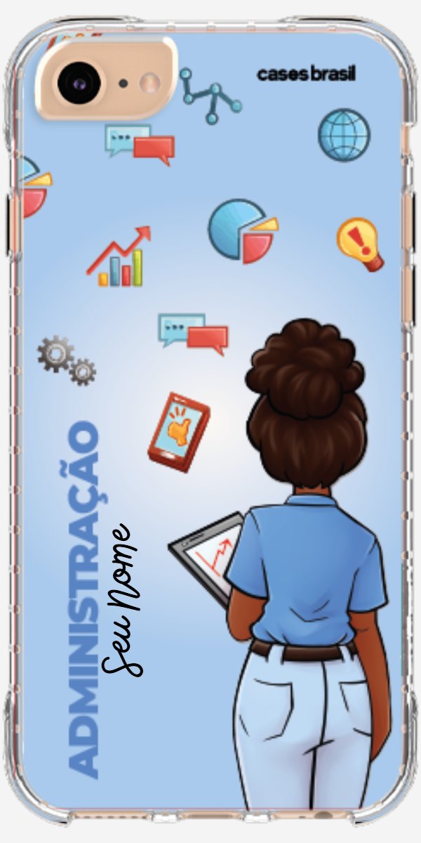 Capinha para celular Administração - Boneca Profissão Com Fundo