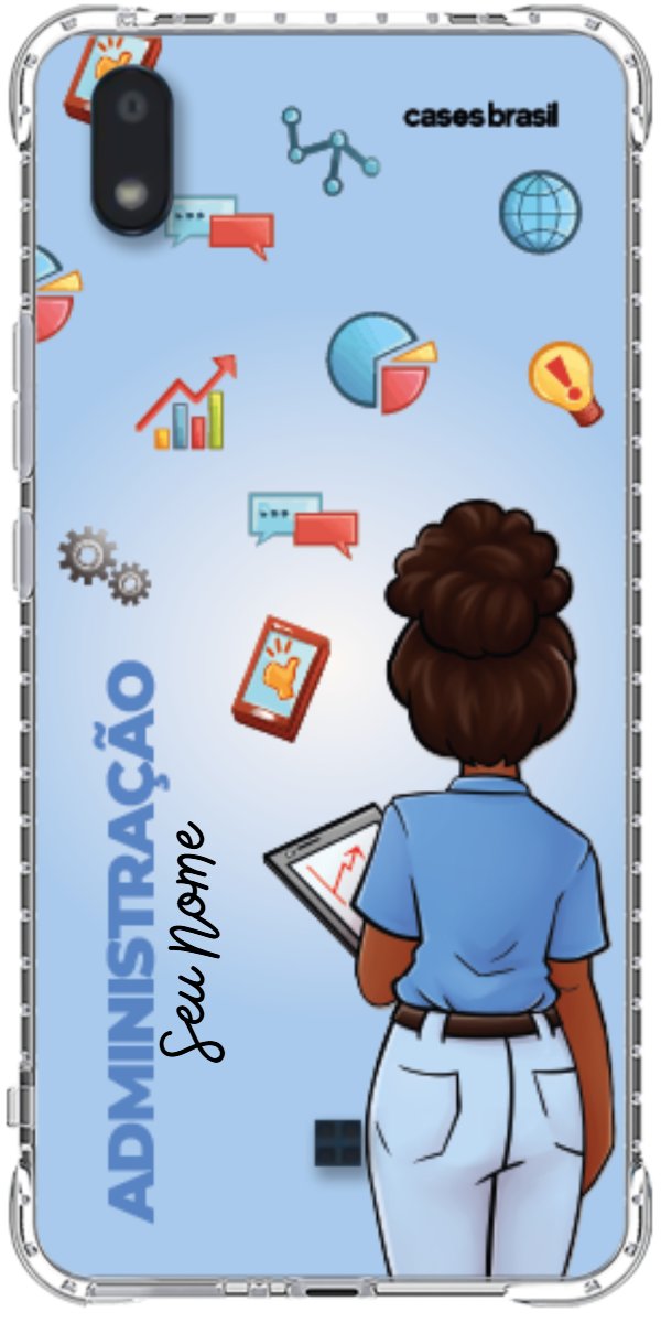 Capinha para celular Administração - Boneca Profissão Com Fundo