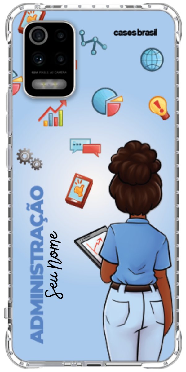 Capinha para celular Administração - Boneca Profissão Com Fundo