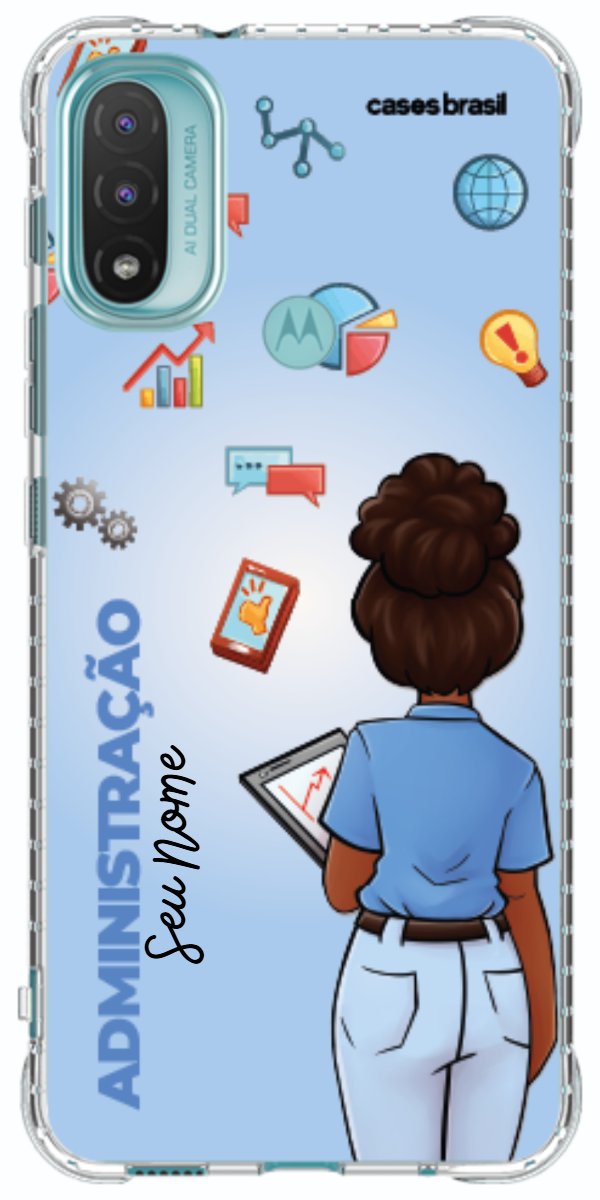 Capinha para celular Administração - Boneca Profissão Com Fundo