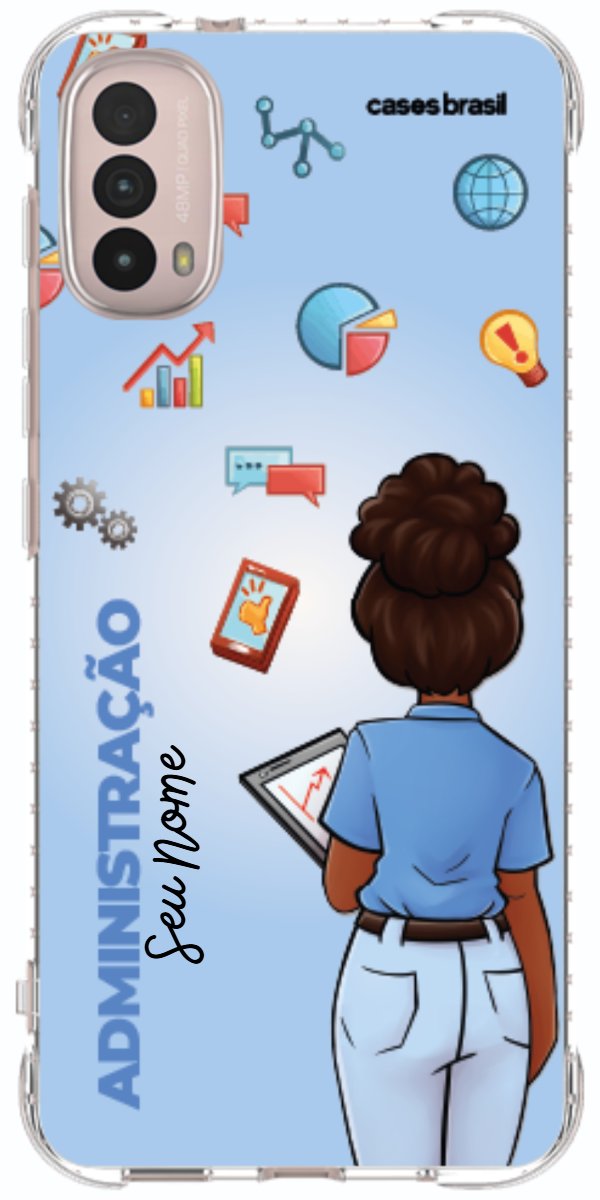 Capinha para celular Administração - Boneca Profissão Com Fundo