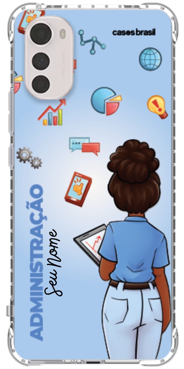 Capinha para celular Administração - Boneca Profissão Com Fundo