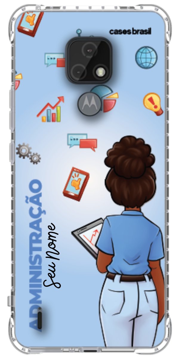 Capinha para celular Administração - Boneca Profissão Com Fundo