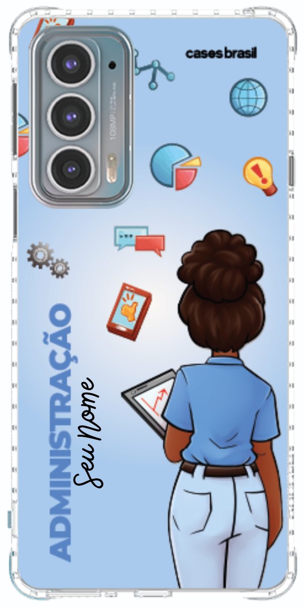 Capinha para celular Administração - Boneca Profissão Com Fundo