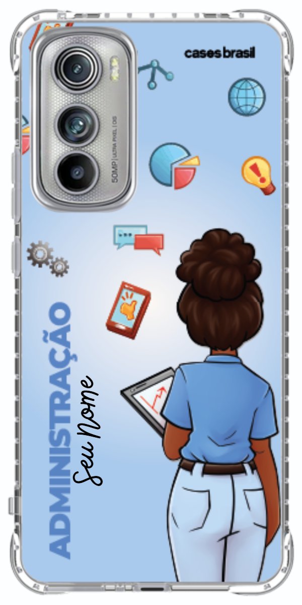 Capinha para celular Administração - Boneca Profissão Com Fundo