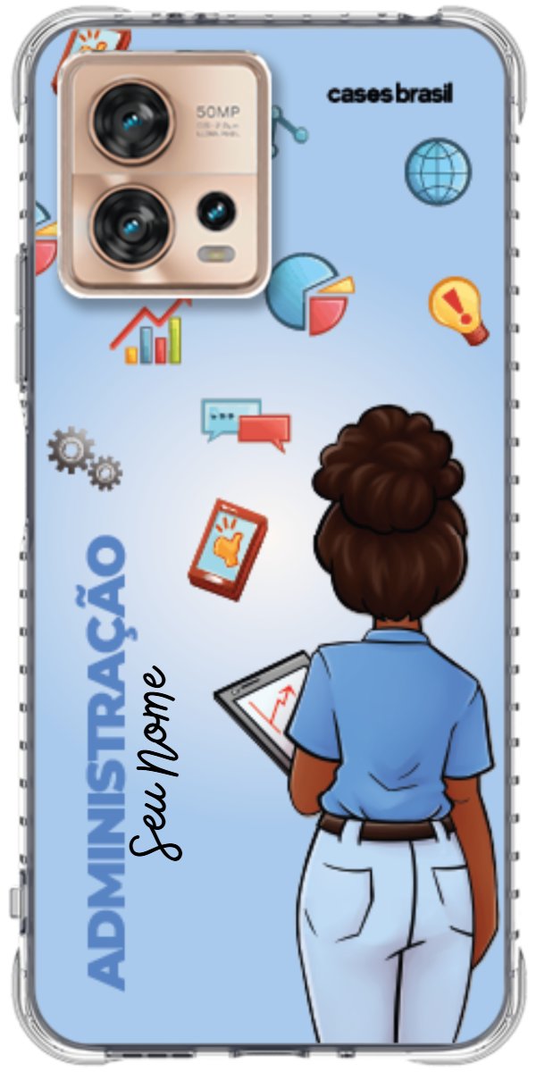 Capinha para celular Administração - Boneca Profissão Com Fundo