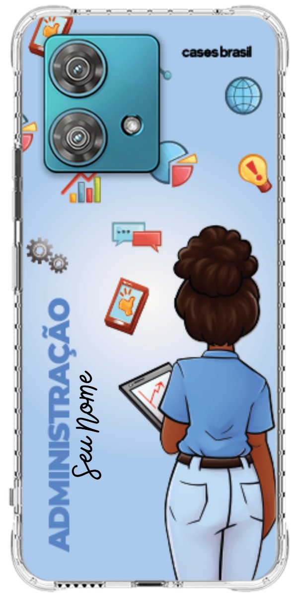Capinha para celular Administração - Boneca Profissão Com Fundo
