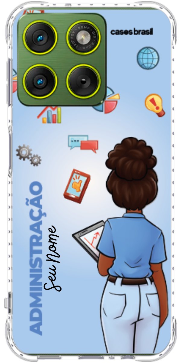 Capinha para celular Administração - Boneca Profissão Com Fundo