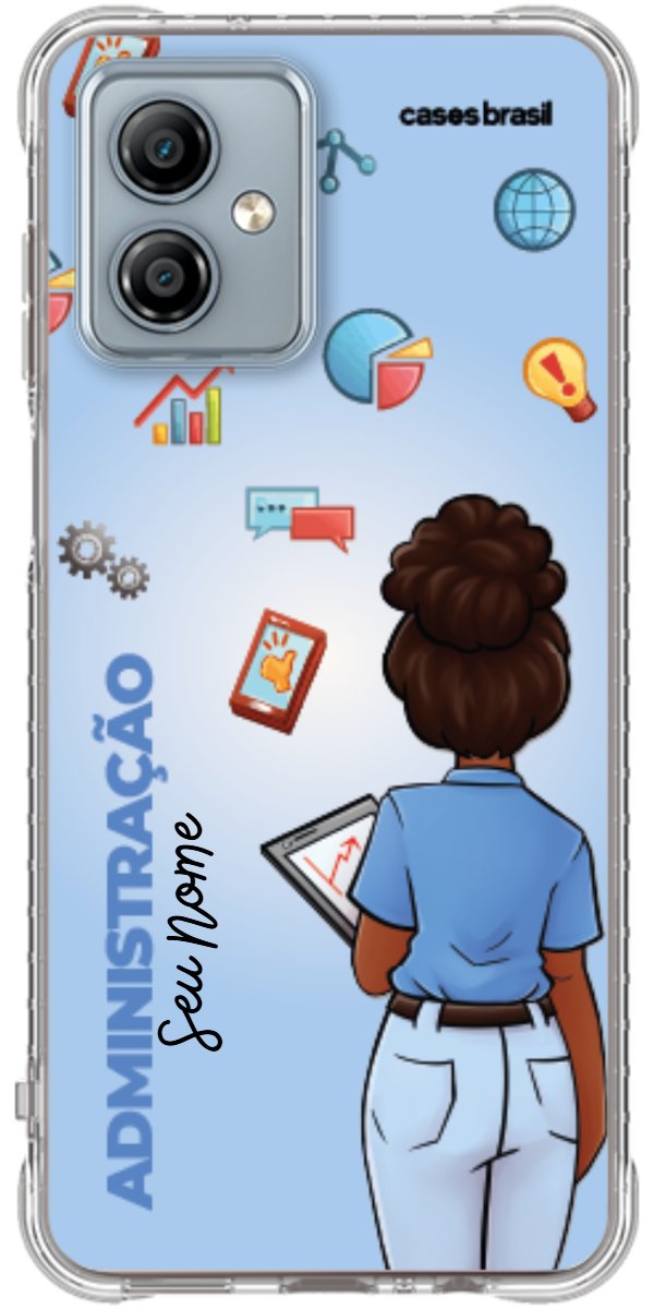 Capinha para celular Administração - Boneca Profissão Com Fundo