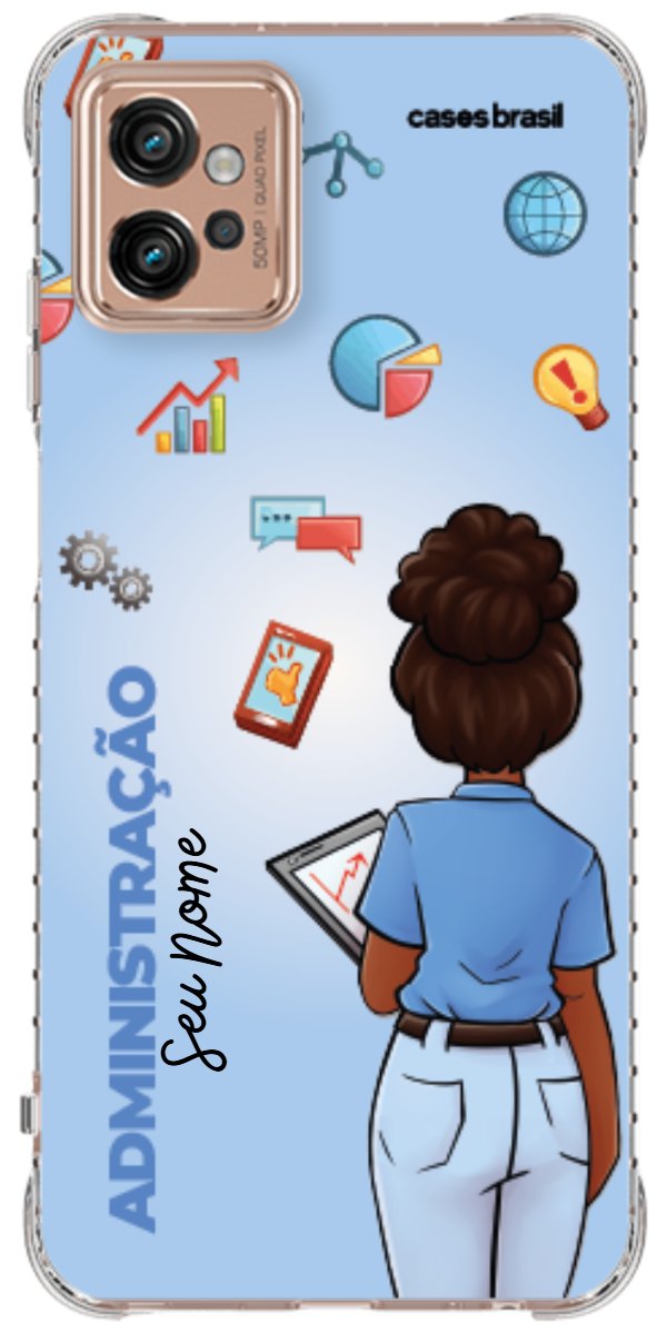 Capinha para celular Administração - Boneca Profissão Com Fundo