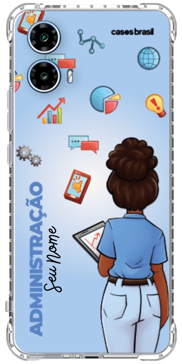 Capinha para celular Administração - Boneca Profissão Com Fundo