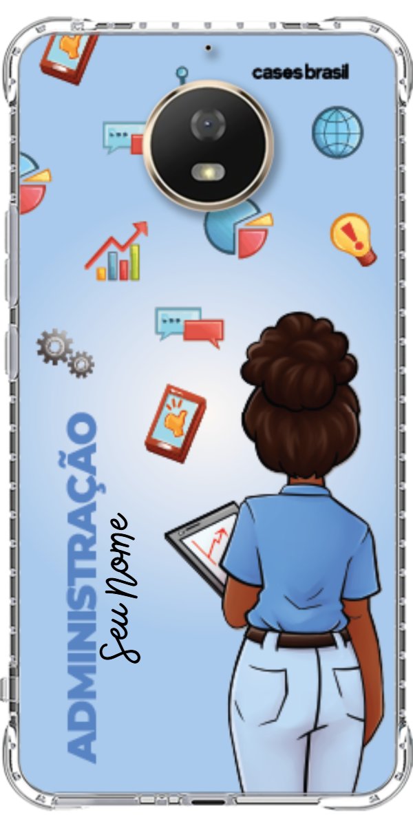 Capinha para celular Administração - Boneca Profissão Com Fundo