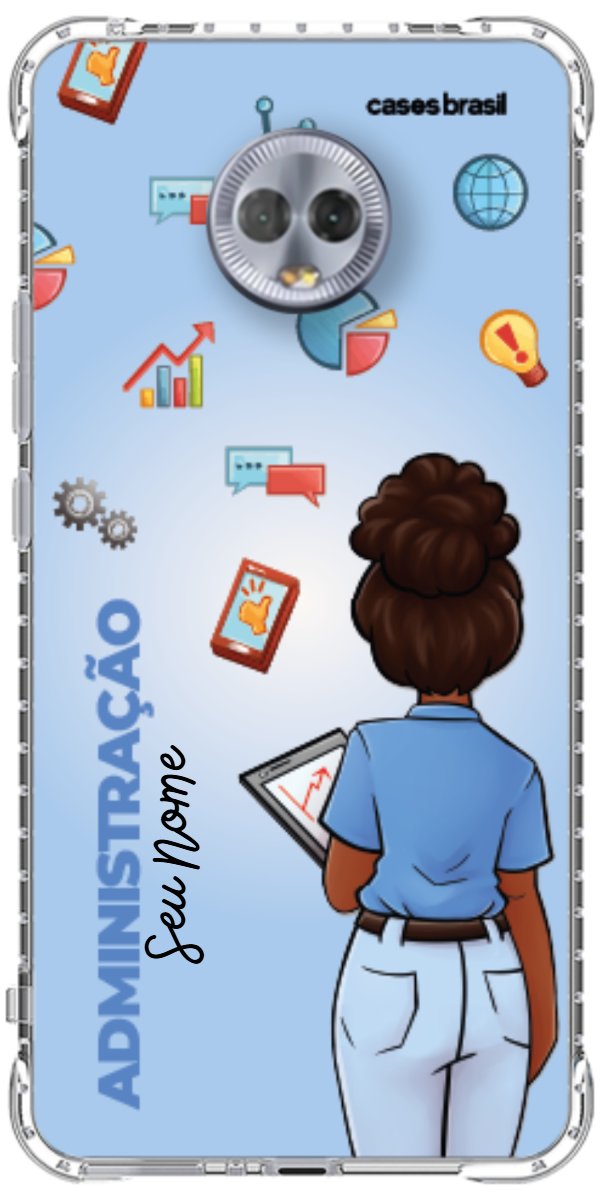 Capinha para celular Administração - Boneca Profissão Com Fundo