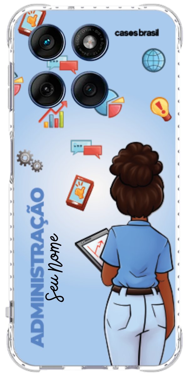 Capinha para celular Administração - Boneca Profissão Com Fundo