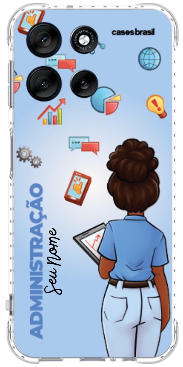 Capinha para celular Administração - Boneca Profissão Com Fundo