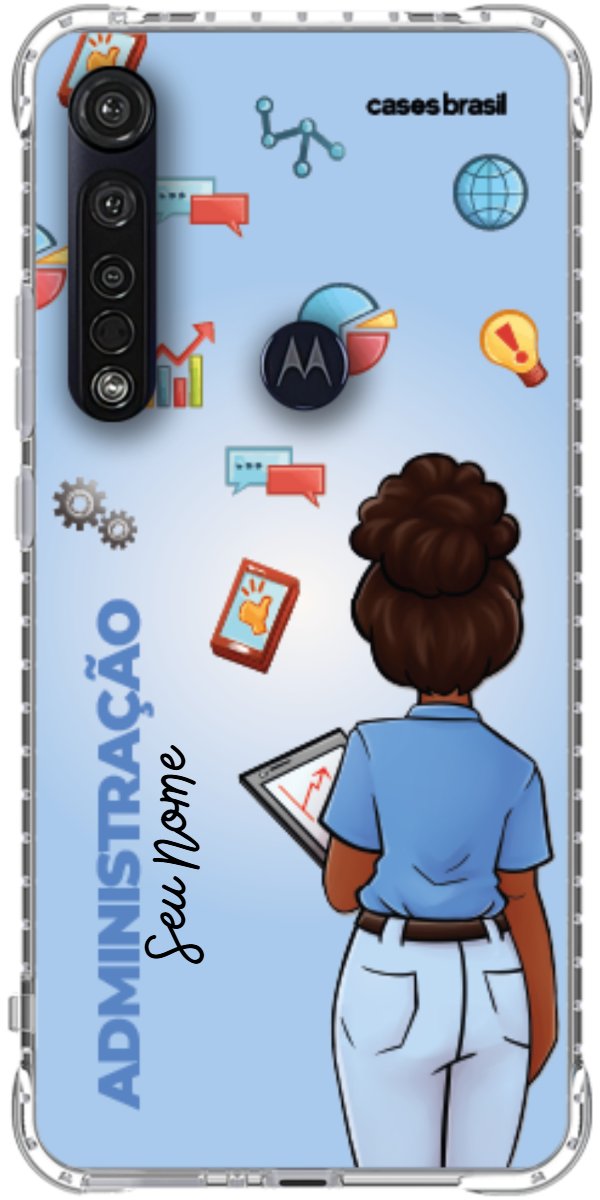 Capinha para celular Administração - Boneca Profissão Com Fundo