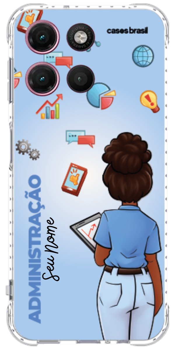 Capinha para celular Administração - Boneca Profissão Com Fundo
