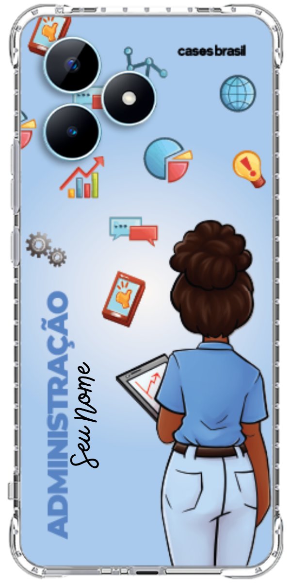 Capinha para celular Administração - Boneca Profissão Com Fundo